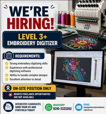 Embroidery Digitizers Required for Night Shift