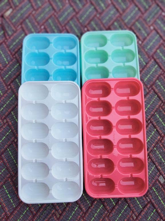 3-Piece Ice Cube Tray Set in Sakura, Star, and Heart Shapes - Makes 18 Ice Cubes