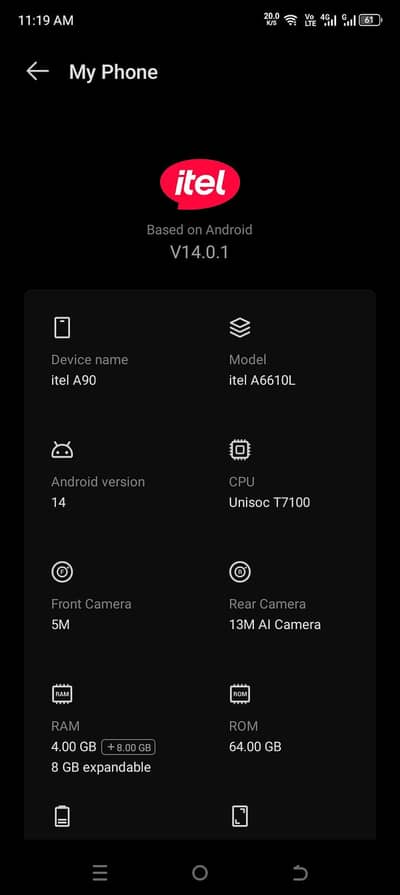 Itel A90