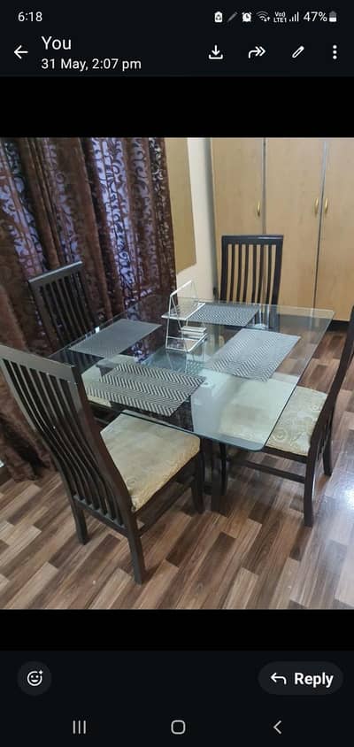 dining table with four chair's