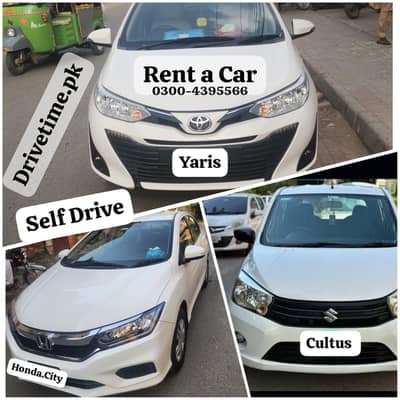 Rent a car without drivers/ Car Rental/ Self Drive/YARIS, City, Cultus