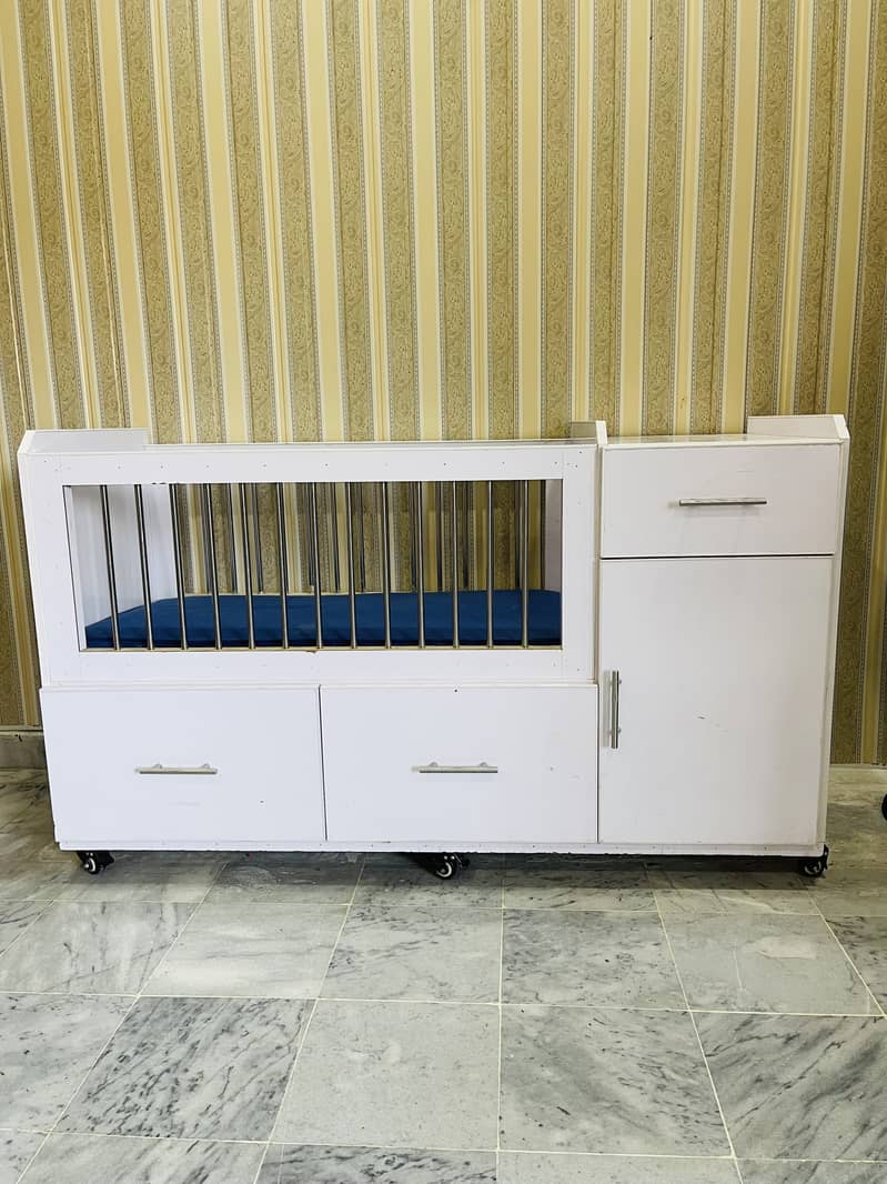 Baby Cot with Storage Drawers – Solid & Stylish 0
