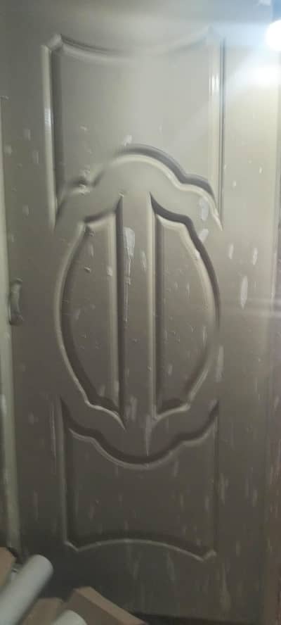 wooden door with frame