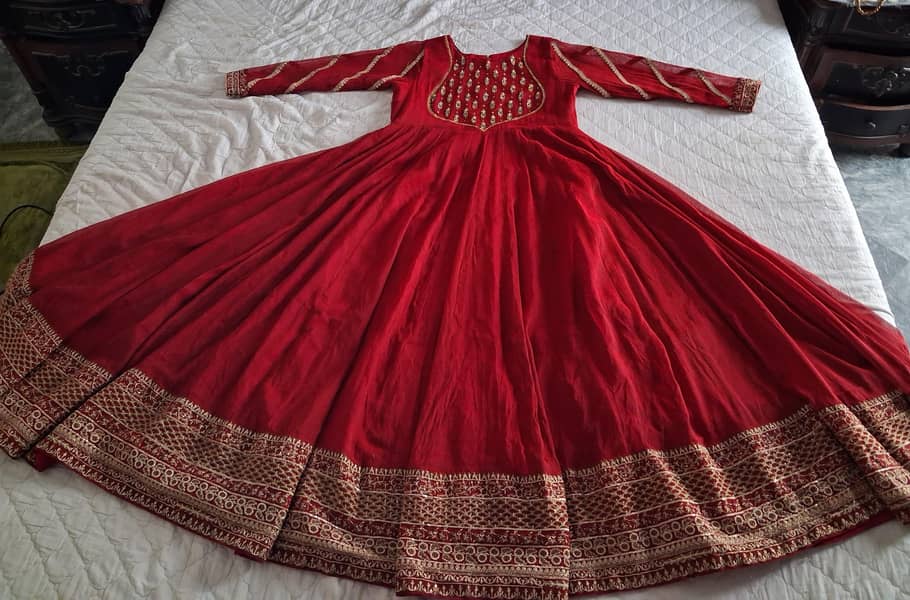 Red flared maxi 1