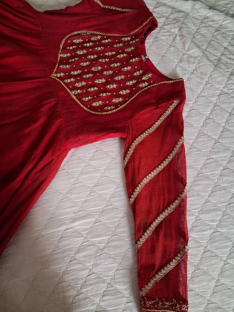 Red flared maxi 3
