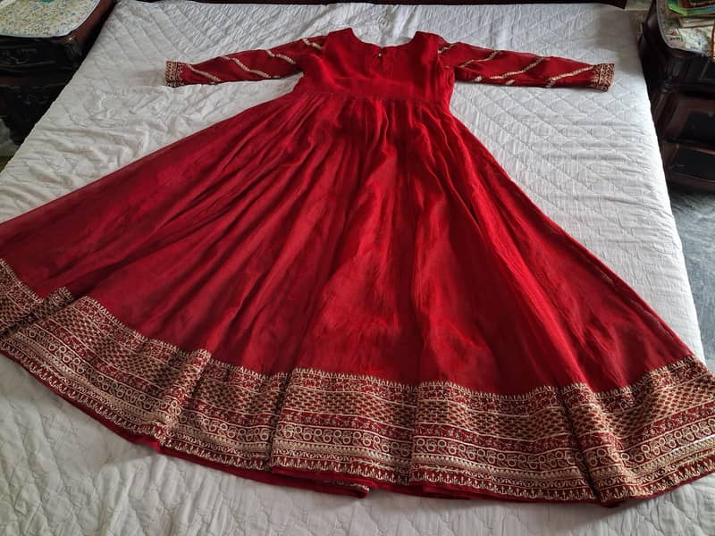 Red flared maxi 5