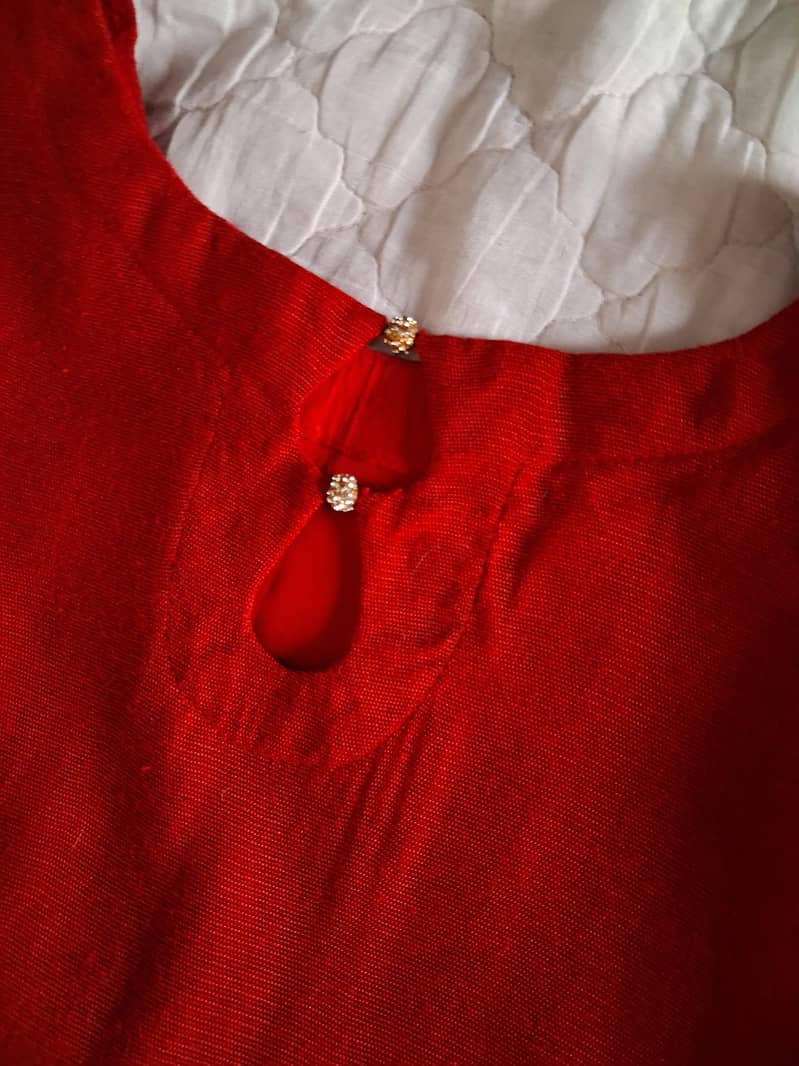 Red flared maxi 6