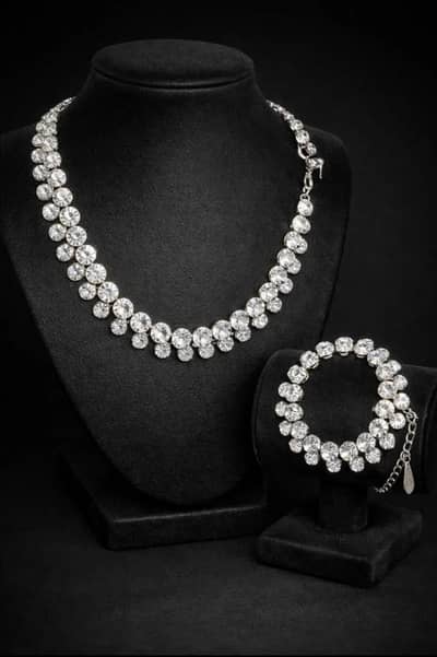 Pearl Necklace Set For Women Elegant Silver Jewelry