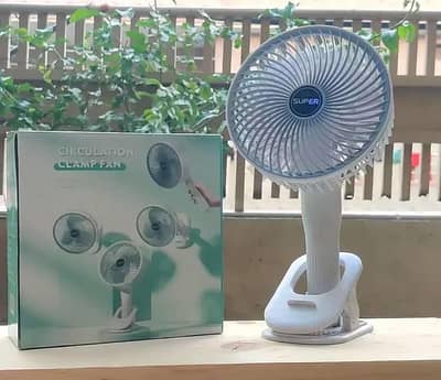 Rechargeable White Compact fan for hot weather
