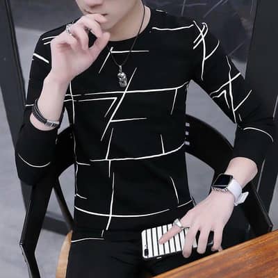 Premium Men's Long Sleeve Printed T-Shirt