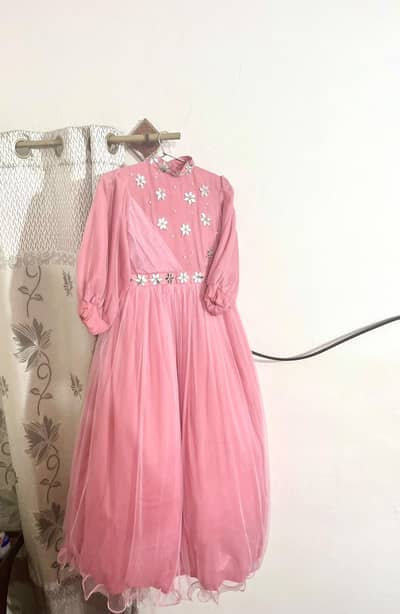 Cute Pink Net Party Dress