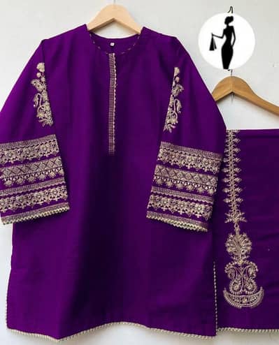 Shamoz Silk Enbroidered 2-Piece Set