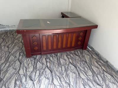 office table for working or reception + side table