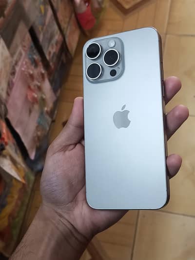 Iphone 15 Pro Max Natural Titanium 10/10 With Charger and Cable
