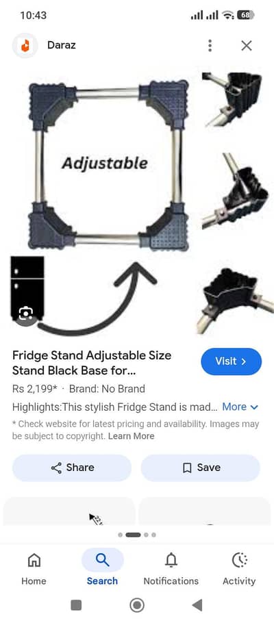 fridge stand