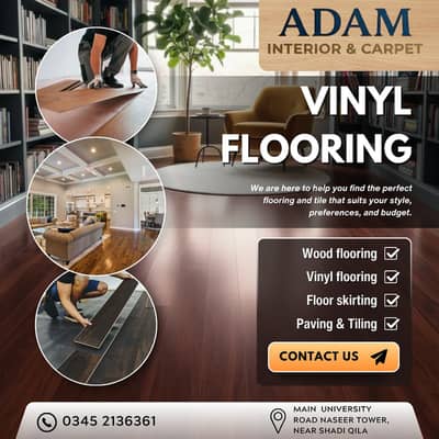 Vinyl Flooring Price in Pakistan | Wood Flooring Karachi Adam Interior