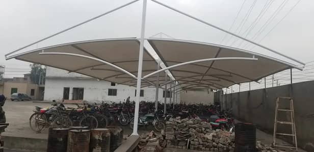 Pole parking - Best garage or tensile fabric shade - Canopy pvc shade