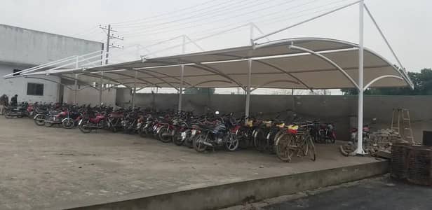 Pole parking - Best garage or tensile fabric shade - Canopy pvc shade