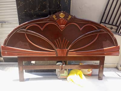 Double bed with dressing table and mattress