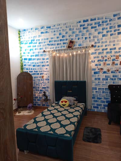 Premium customized single bed with mattress.