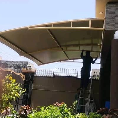 Tensile shades\car parking shade\double Wall parking shades\wall mount