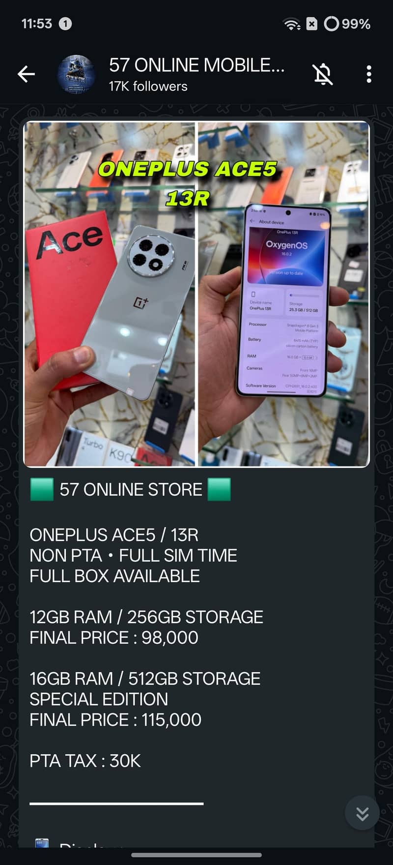 One Plus 13R 19