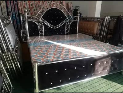 New stainless steel Bed|Steel Double bed|Bed Set|03092056793