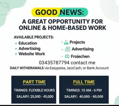 Online home based work