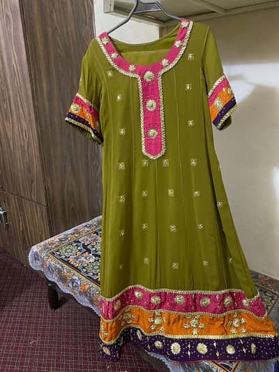Chiffon gota hand work suit