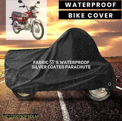 waterproof bike cover black 70cc parachute fabric WhatsApp 03063177293