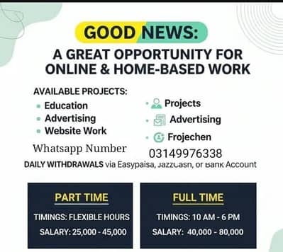 Online Home Based work