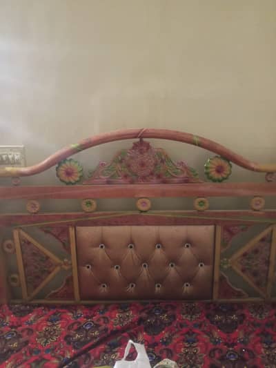 Bed set, double bed, wooden bed, wardrobe, almirah, bedroom furniture,