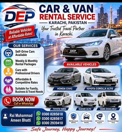 Rent A Car Self Drive/With Driver/Bulletproof B6/Rent A Car