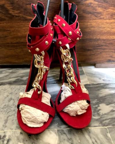 Red Wild Diva Heels