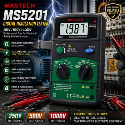 MASTECH MS5201 Digital Insulation Tester in Pakistan | Megger Meter