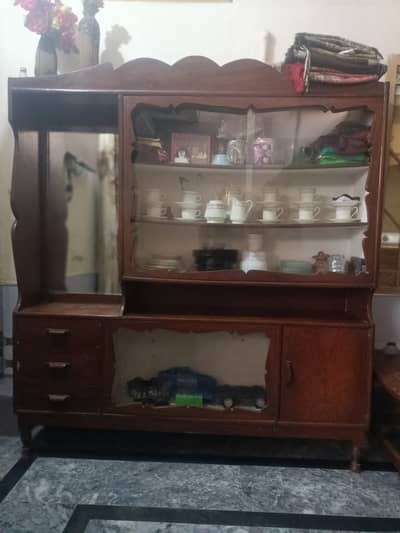 Old Design Wardrobe | Solid Wood | Mirror Wardrobe| Wooden Showcase