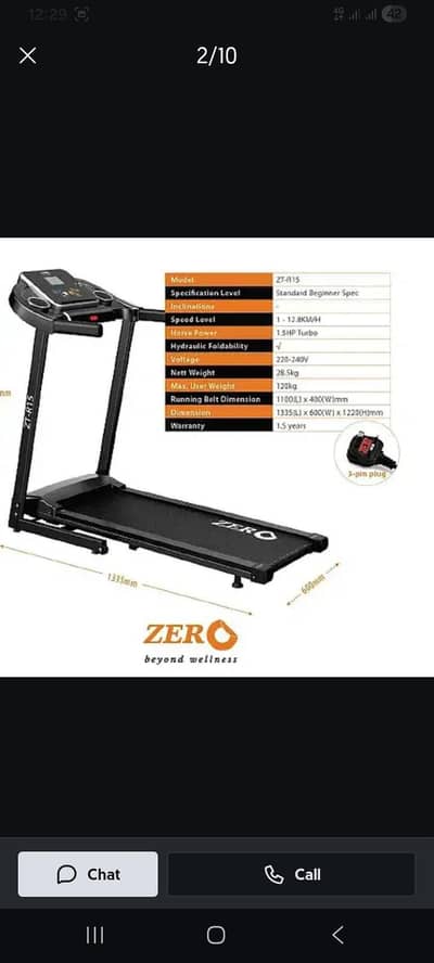 Treadmil (ZT R-15) Fitnees [Running Machine]