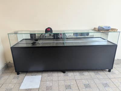 glass and Wood counter black