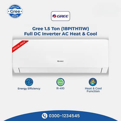 Gree inverter AC, PITH11W Heat and Cool Gree Split Air conditioner