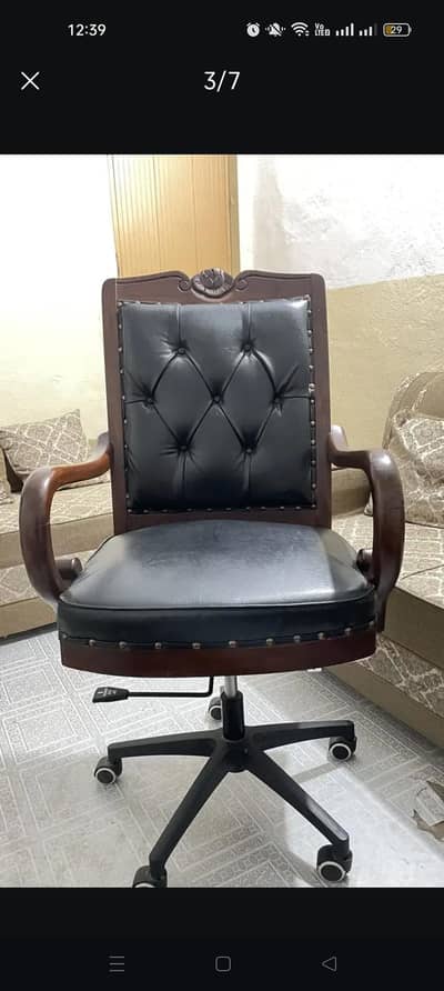 office chair pure sheesham wood