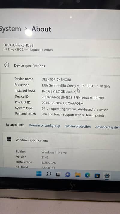 HP LAPTOP ENVY X360 (TOUCH SCREEN)