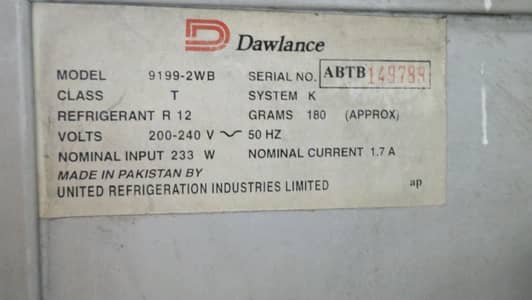 Dawlance big fridge for sale