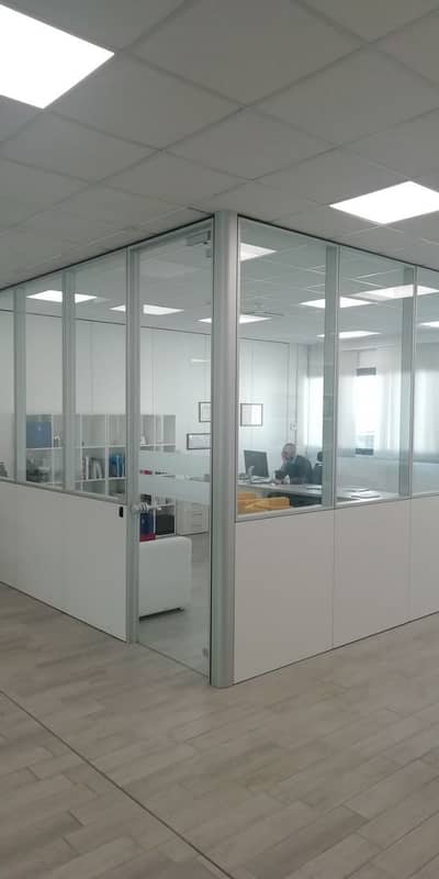 Framed Glass Partition//plasterboard//Glass partition//Interior