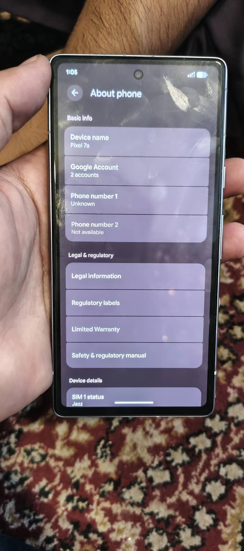 Google Pixel 7a 6