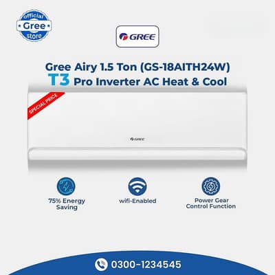 Gree inverter AC Airy Pro 18AITH24W Gree T3  DC Air Conditioner