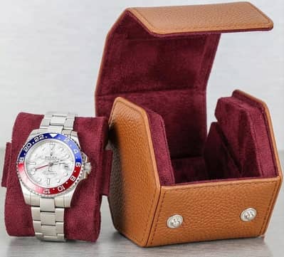 luxury single watch display & travel case