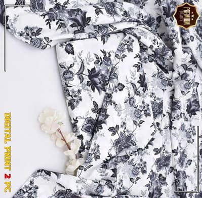 Digital Print 2Pc Floral Suit for Women
