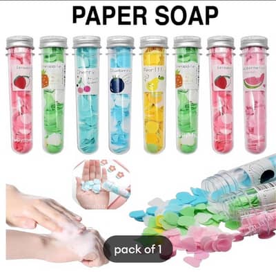 Tube Flower and heart shape Paper Soap