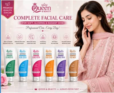 Queen & Beauty Complete Facial Care Kit – 6-Step Skin Brightening