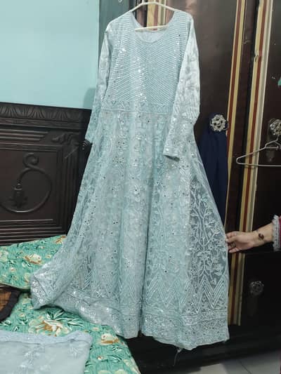 Silver Full Embalished Maxi